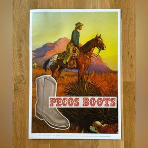 RARE!! Red Wing Shoes- Pecos Boots Poster